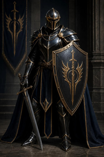 Black knight armor - black,